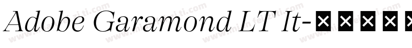 Adobe Garamond LT It字体转换